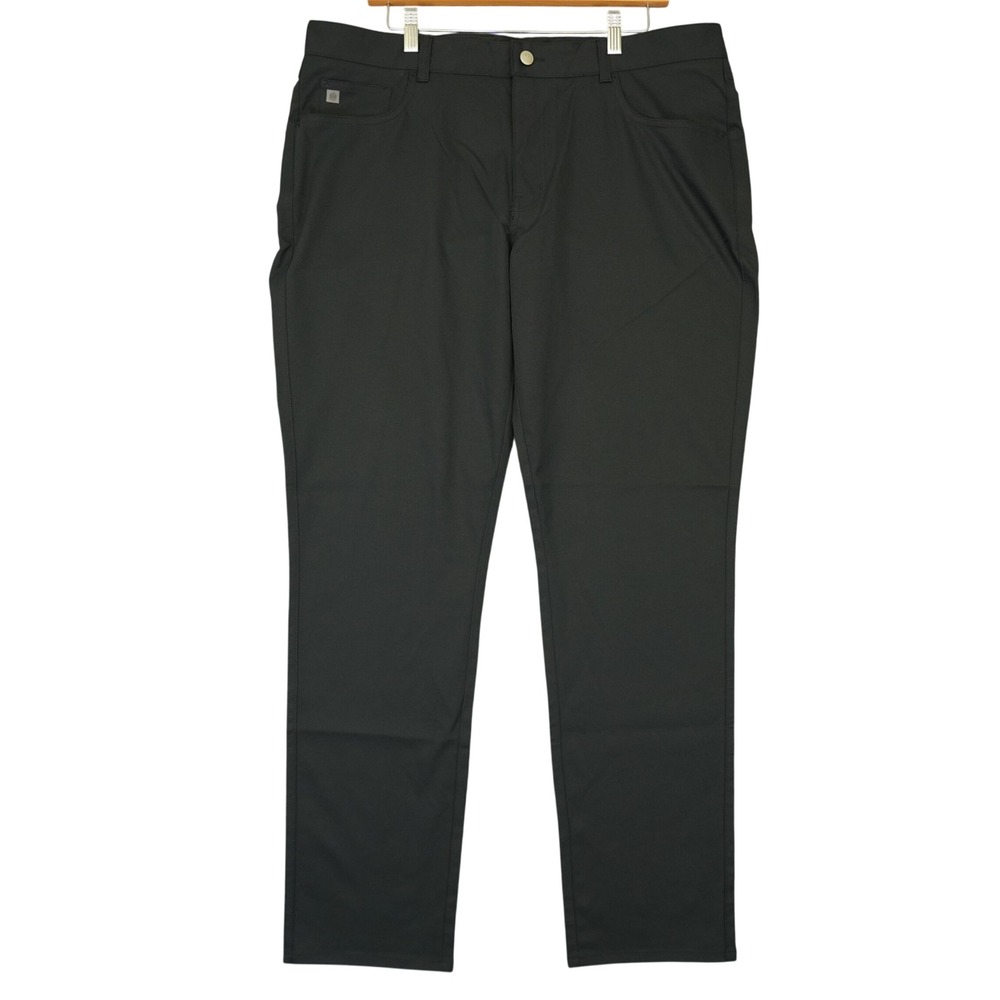 Peter Millar Pants Men 38x32 Black Crown Sport Performance 5-Pocket EB66 Golf
